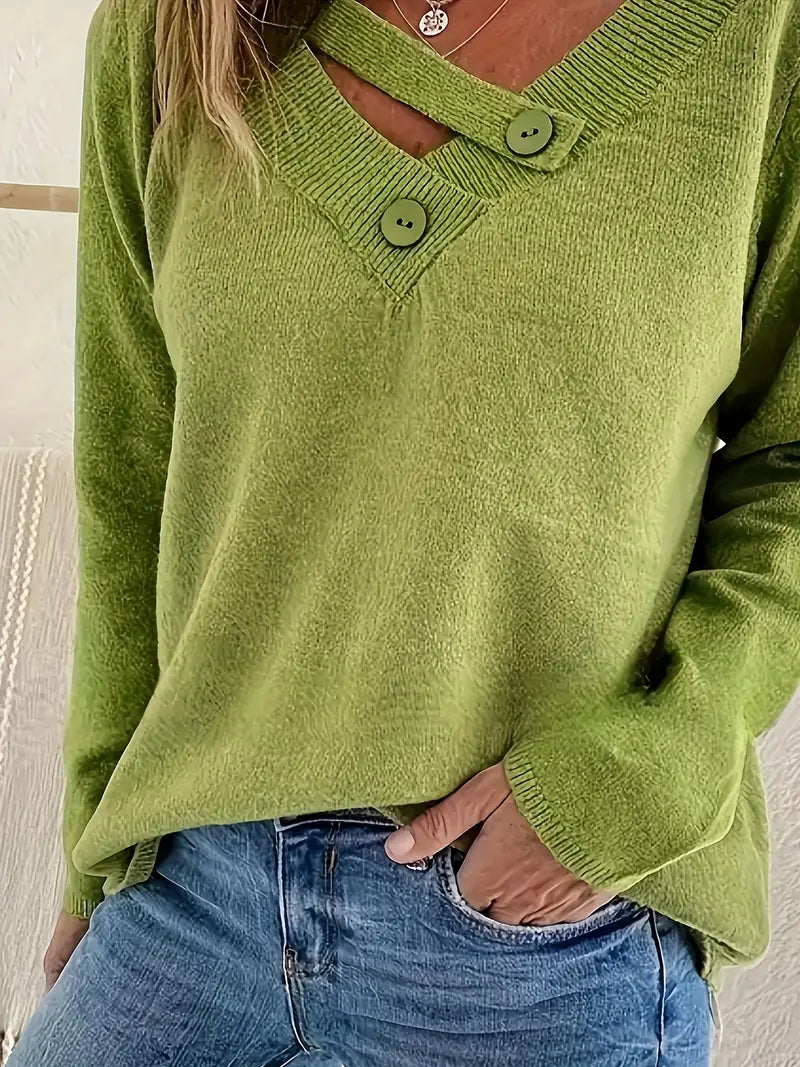 Shareena - V-neck Knitted Sweater