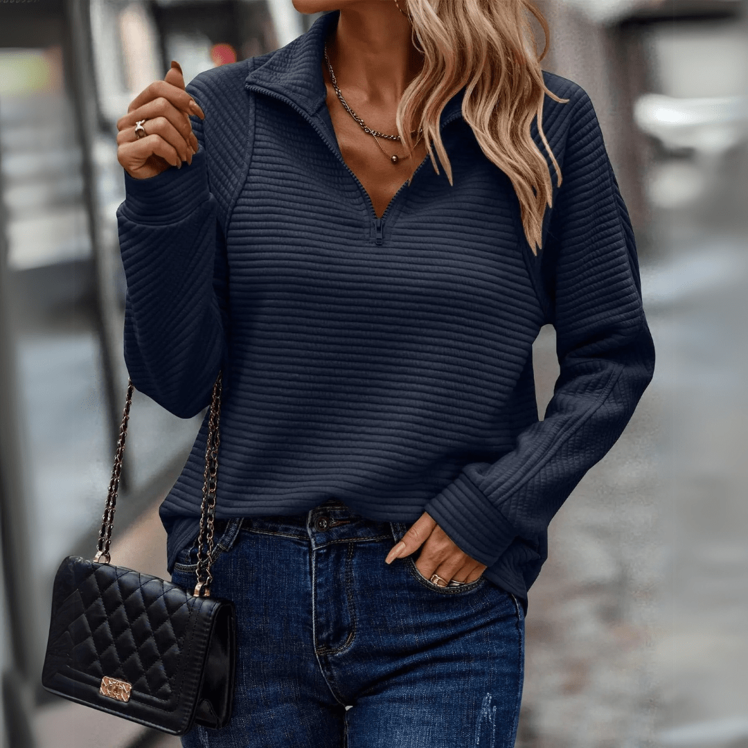 Jenica - Chic Half-Zip Pullover
