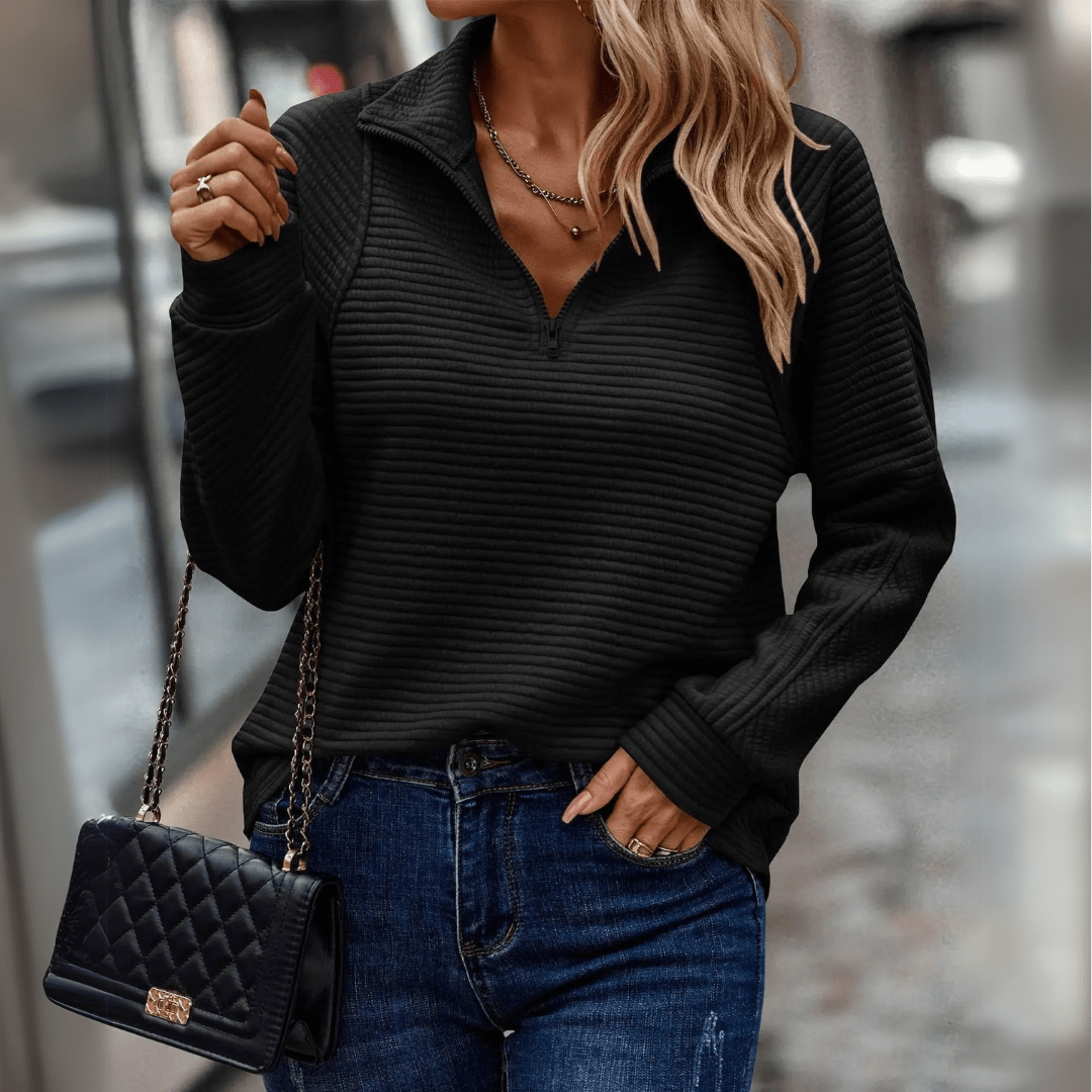 Jenica - Chic Half-Zip Pullover