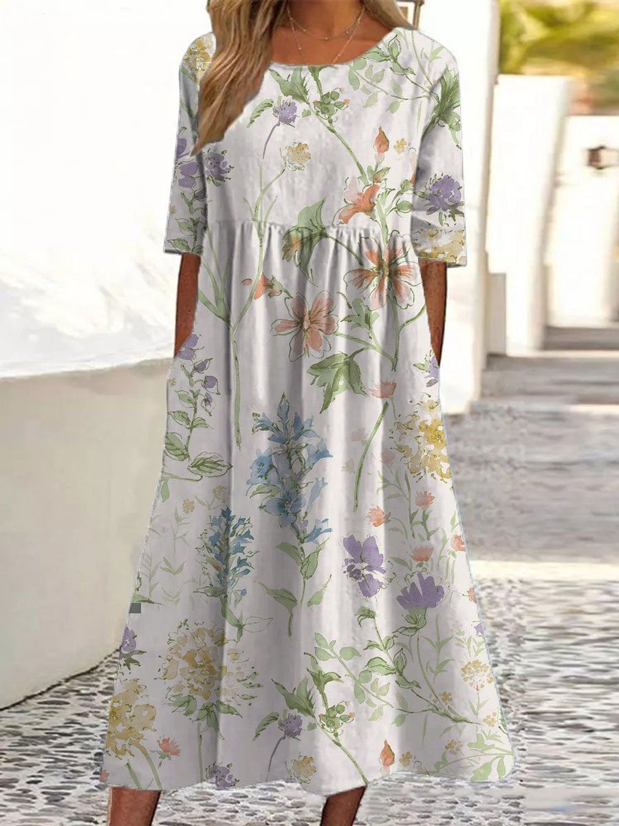 Wendy – Embroidered Relaxed Midi Dress