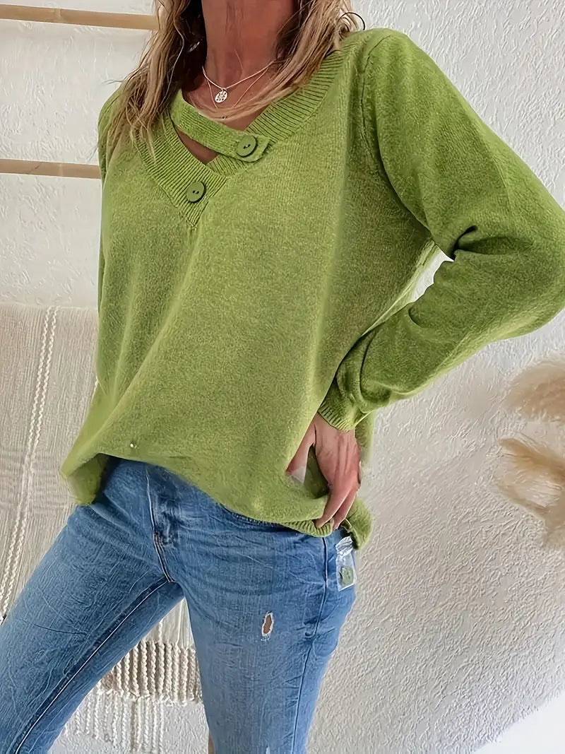 Shareena - V-neck Knitted Sweater