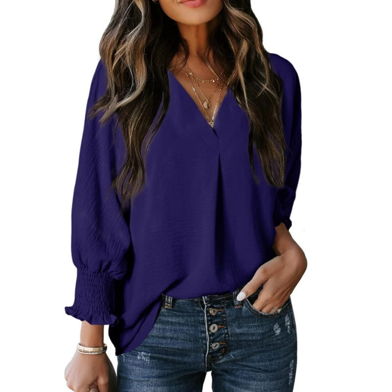 Stephanie - Casual V-neck shirt