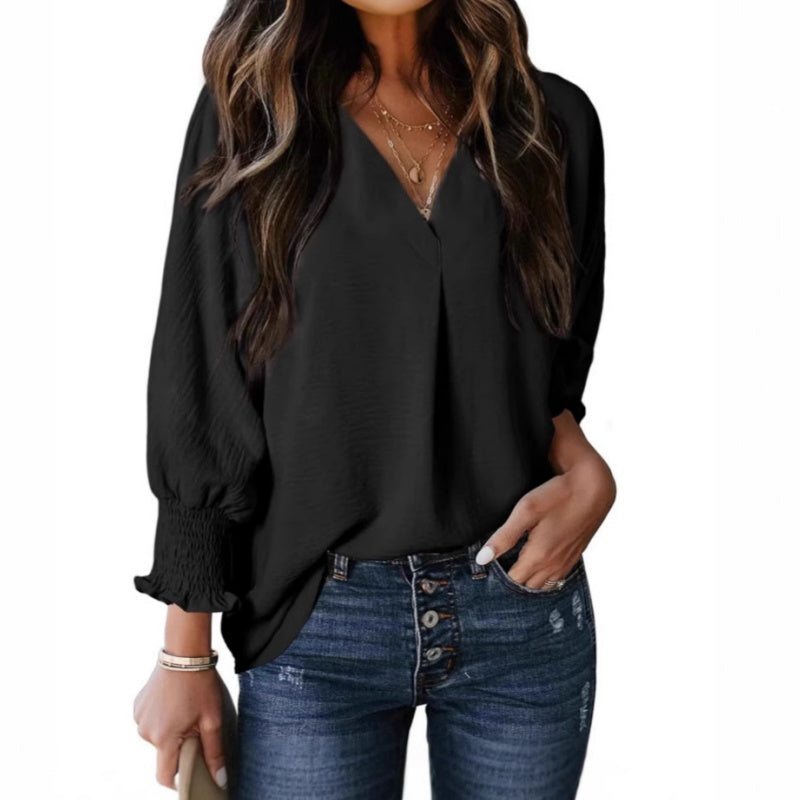 Stephanie - Casual V-neck shirt