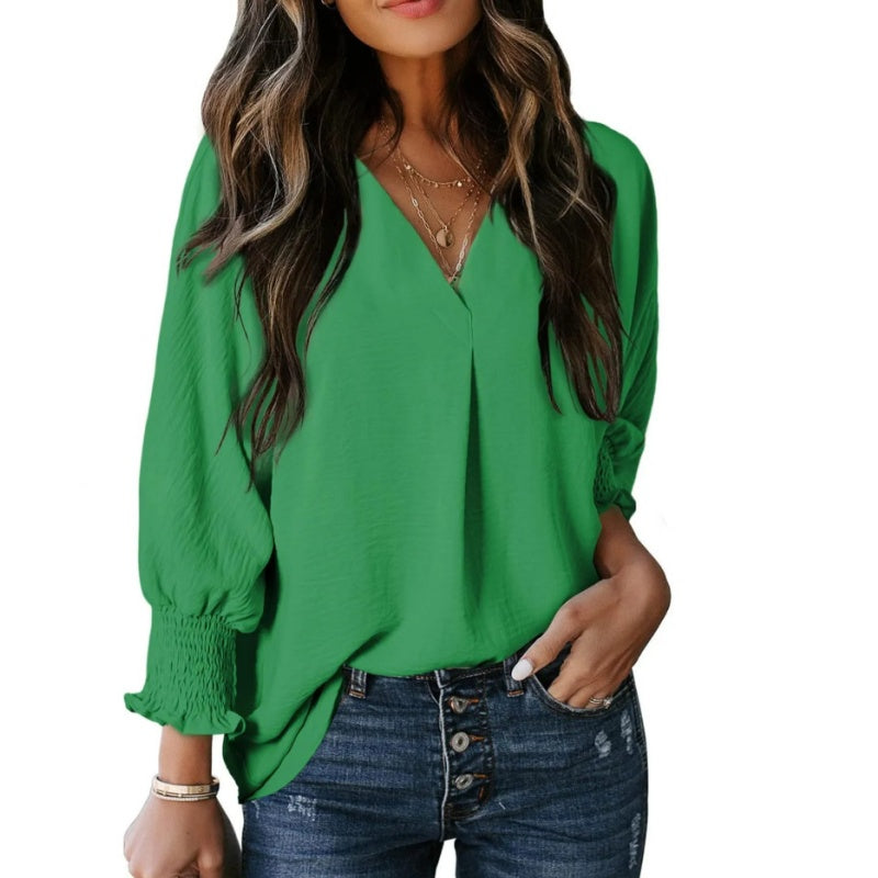 Stephanie - Casual V-neck shirt