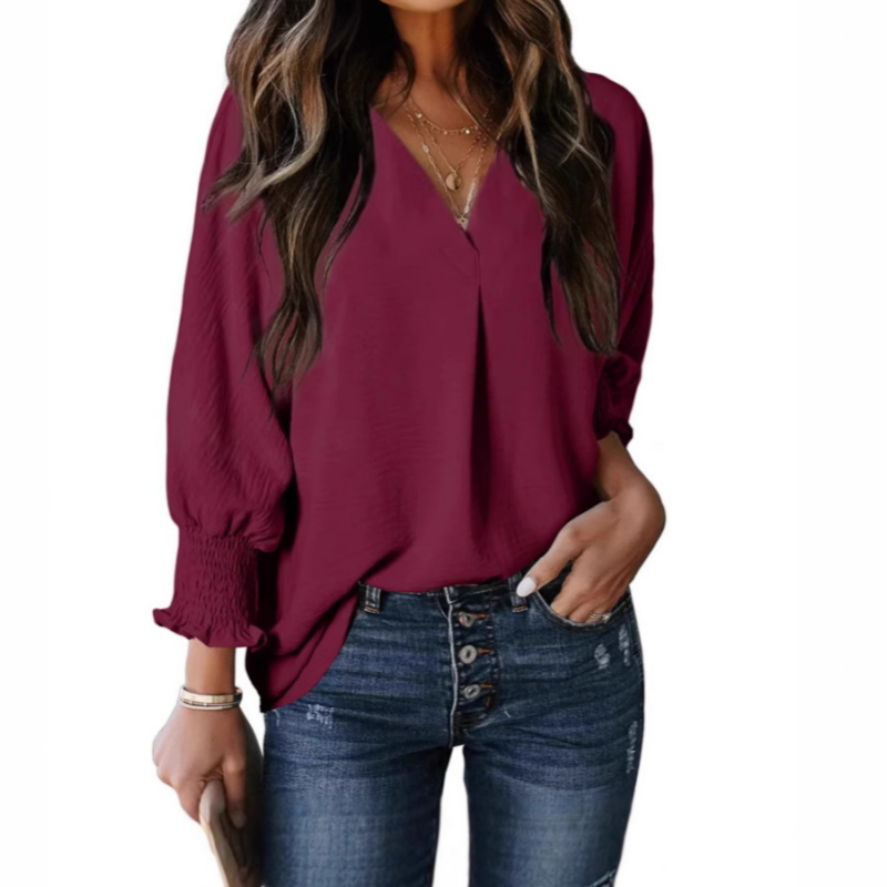 Stephanie - Casual V-neck shirt