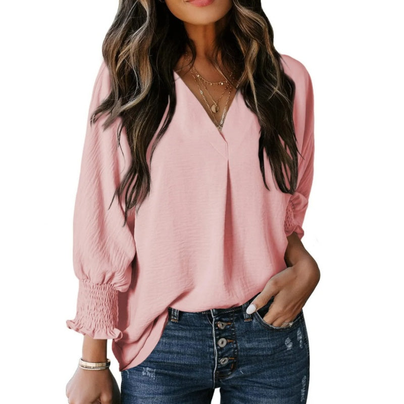 Stephanie - Casual V-neck shirt